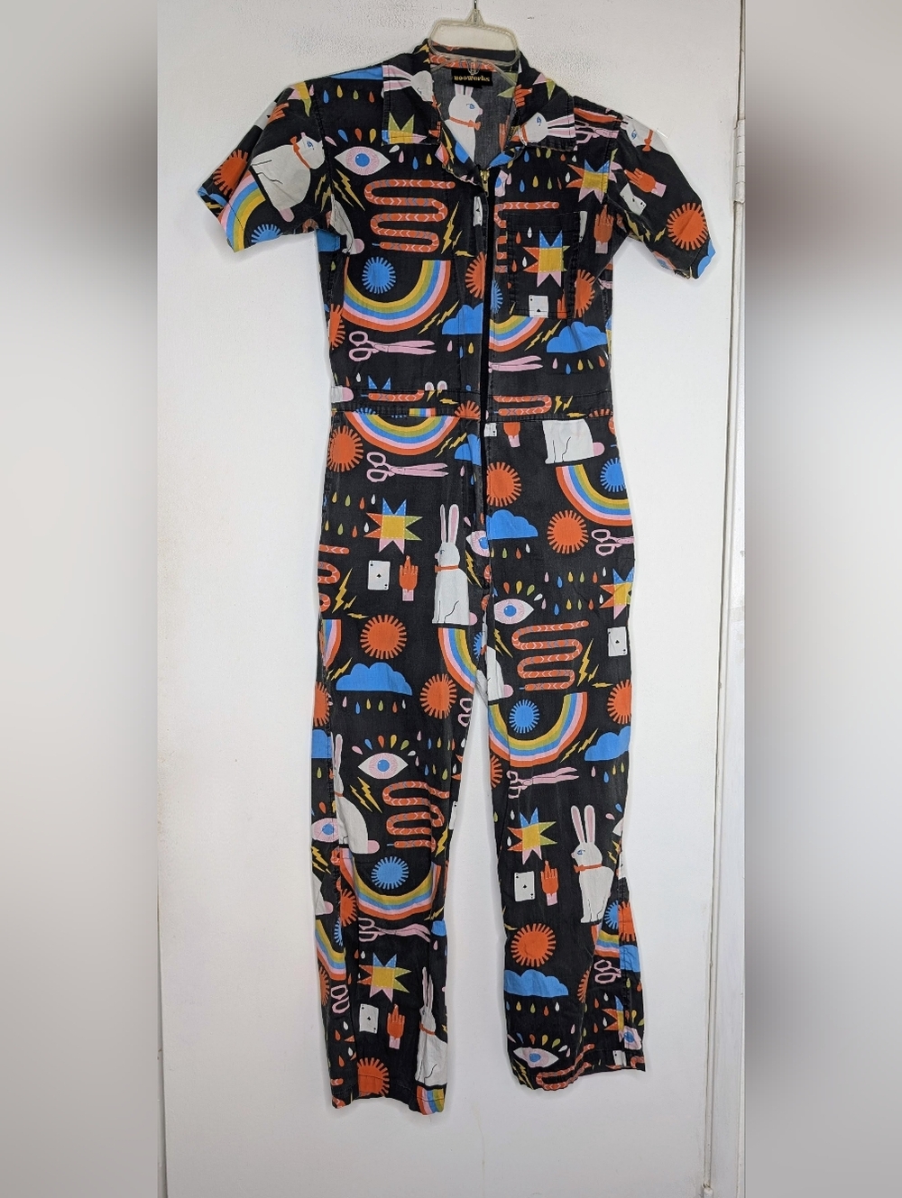 Nooworks Magic Print Coverall Jumpsuit RARE